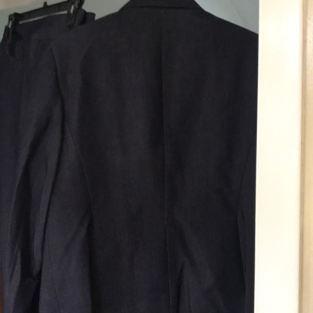 Nine West Denim 2 button jacket and straight pant.Excellent condition
